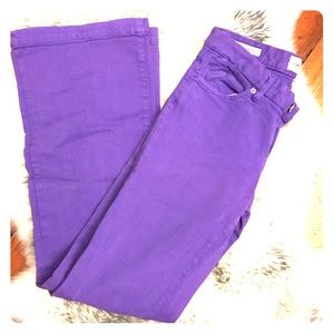 Purple Paper Denim & Cloth Jayne med rise wide leg